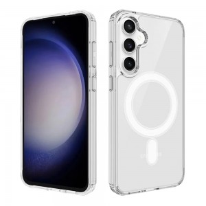 Samsung Galaxy S25 FE Kılıf Magnetic Seri Magsafe Özellikli Silikon Şeffaf