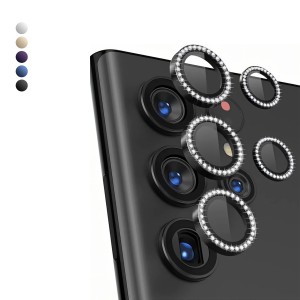 Samsung Galaxy S25 Ultra Taşlı Metal Kamera Lens Koruyucu Set