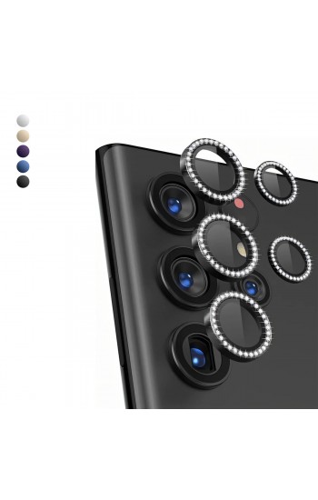 Samsung Galaxy S25 Ultra Taşlı Metal Kamera Lens Koruyucu Set…