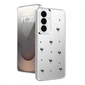 Samsung Galaxy S26 Kılıf Fiyonk Desenli Şeffaf Kapak