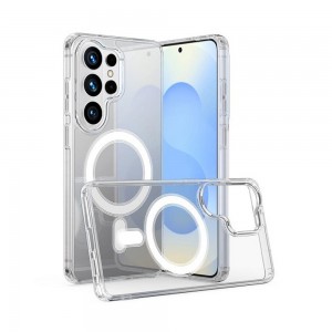 Samsung Galaxy S26 Ultra Kılıf Magsafe Özellikli Şeffaf Silikon Kapak