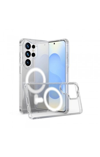 Samsung Galaxy S26 Ultra Kılıf Magsafe Özellikli Şeffaf Silikon Kapak