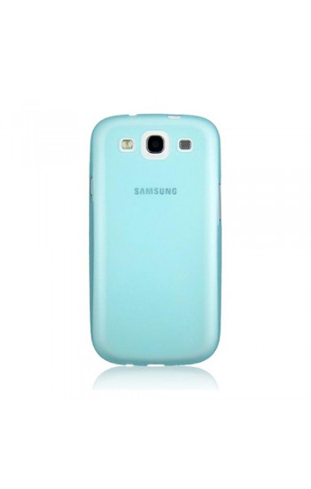 Samsung Galaxy S3 (I9300) Kılıf Soft Silikon Şeffaf-Mavi Arka Kapak&hellip;