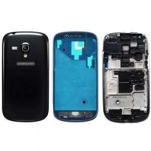 Samsung Galaxy S3 Mini I8190-I8200 Kasa Kapak Pil Kapağı - Siyah