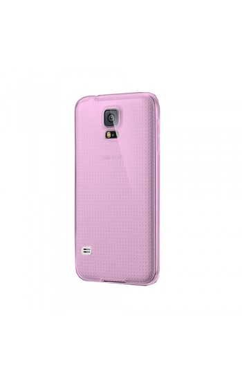 Samsung Galaxy S5 (G900) Kılıf Soft Silikon Şeffaf-Pembe Arka Kapak…