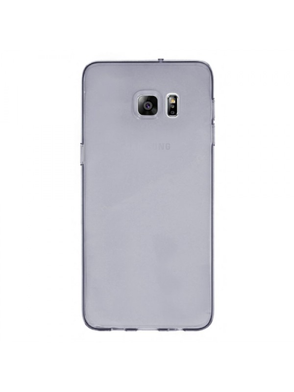 Samsung Galaxy S6 EDGE Plus (G928) Kılıf Soft Silikon Şeffaf-Siyah Arka…