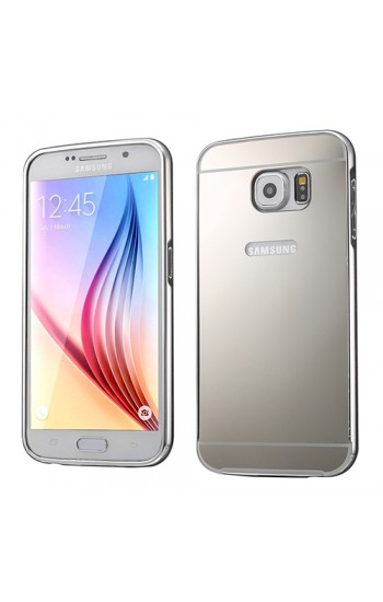 Samsung Galaxy S6 G920 0,7 mm Metal Bumper Arka Koruma Kapaklı Gri&hellip;