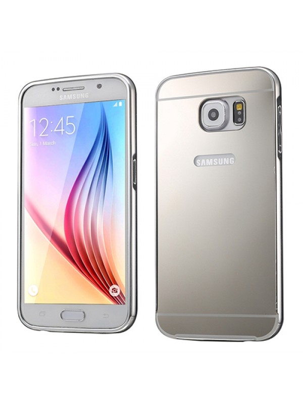 Samsung Galaxy S6 G920 0,7 mm Metal Bumper Arka Koruma Kapaklı Gri&hellip;