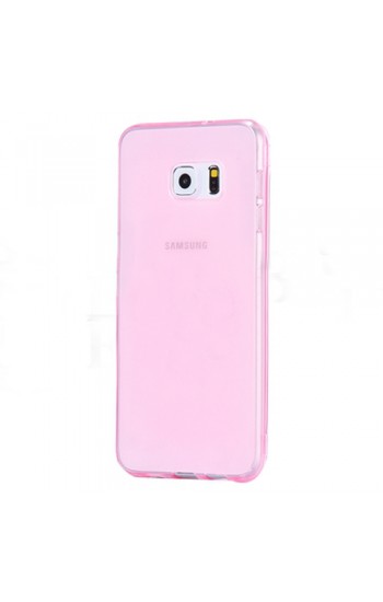 Samsung Galaxy S6 (G920) Kılıf Soft Silikon Şeffaf-Pembe Arka Kapak…