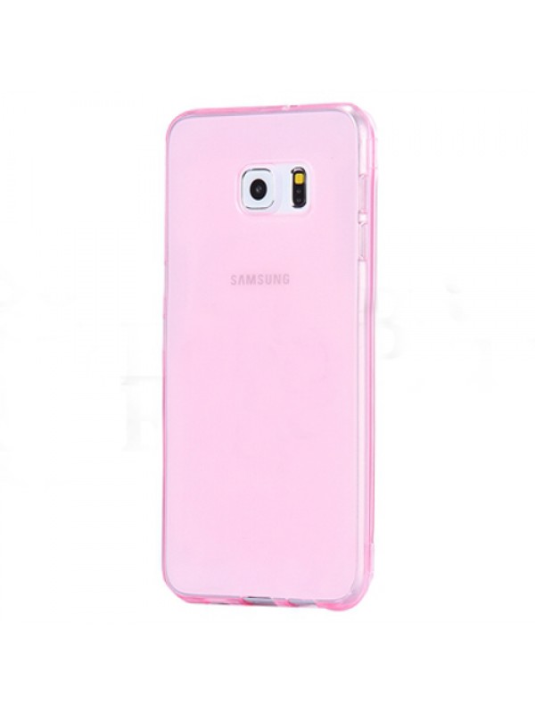 Samsung Galaxy S6 (G920) Kılıf Soft Silikon Şeffaf-Pembe Arka Kapak…