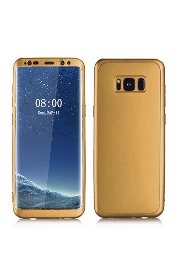 Samsung Galaxy S8 (G950) 360 Derece Slim Premium Silikon Kılıf Gold&hellip;