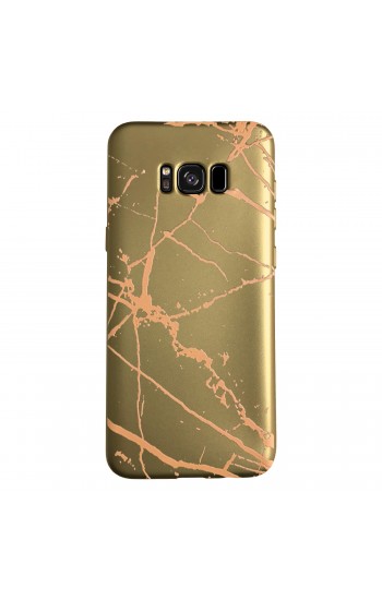 Samsung Galaxy S8 Plus (G955) Fırça Desen Silikon Arka Kapak Gold