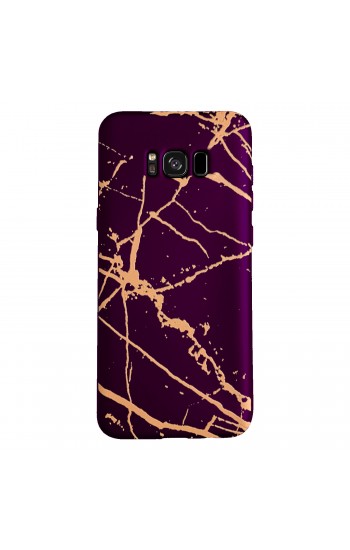 Samsung Galaxy S8 Plus (G955) Fırça Desen Silikon Arka Kapak Mor…
