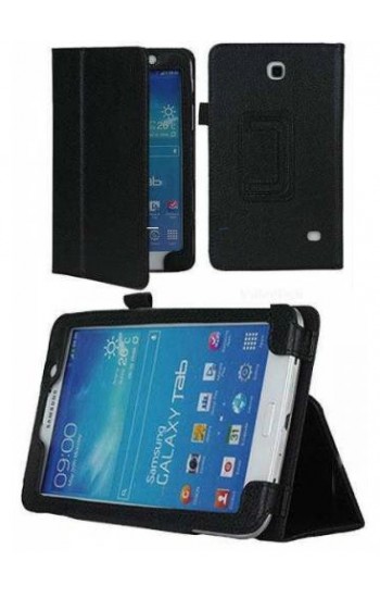 Samsung Galaxy Tab 4 T230 7" Standlı Yan Kapaklı Kılıf Siyah&hellip;