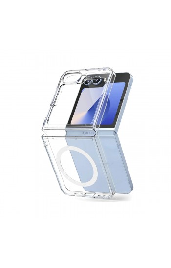 Samsung Galaxy Z Flip7 Kılıf Magsafe Özellikli Şeffaf Silikon Kapak…