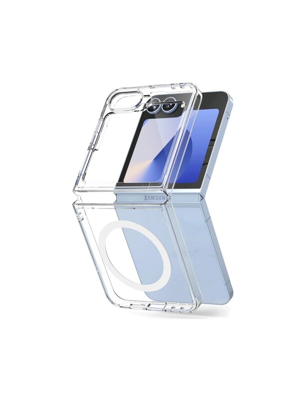 Samsung Galaxy Z Flip7 Kılıf Magsafe Özellikli Şeffaf Silikon…