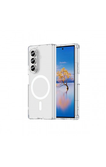 Samsung Galaxy Z Fold7 Kılıf Magsafe Özellikli Şeffaf Silikon Kapak…