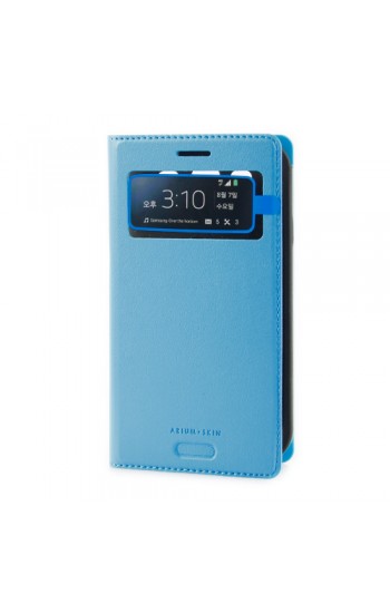 Samsung I9300 S3 Dikişli Cüzdanlı Kılıf ARIUM SKIN Mavi&hellip;