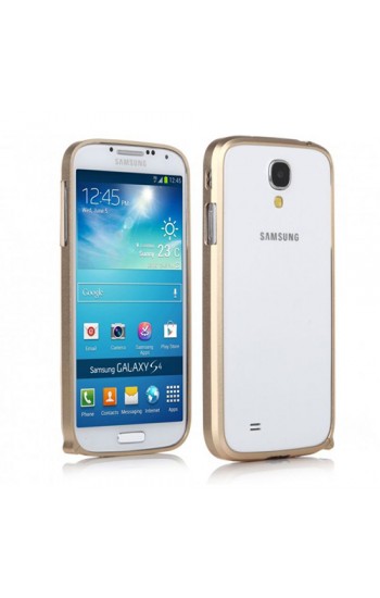 Samsung I9500 S4 Bumper Çerçeve Kılıf Gold…