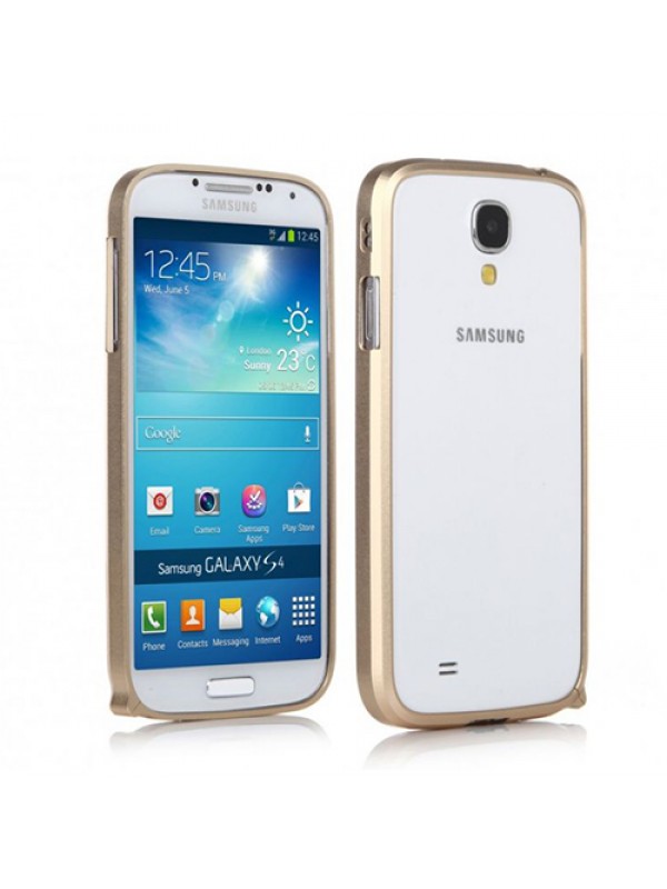 Samsung I9500 S4 Bumper Çerçeve Kılıf Gold…