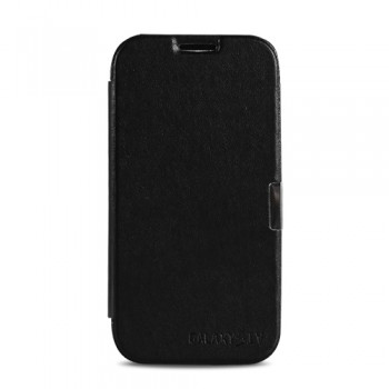 Samsung I9500 S4 Mıknatıslı Flip Case Kılıf Siyah