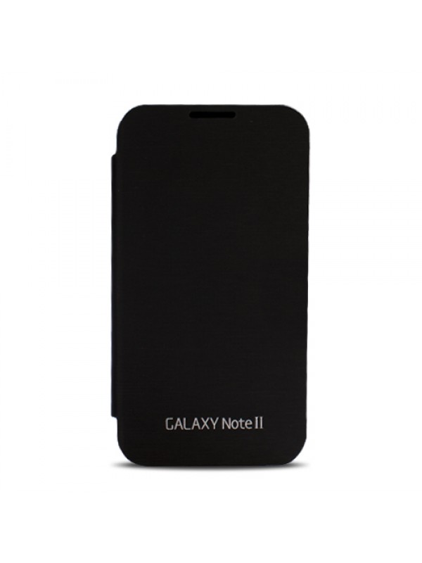 Samsung N7100 Galaxy Note 2 Flip Cover Kılıf Siyah