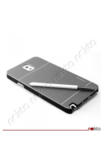 Samsung Note 4 N910 Metal Arka Kapak Motomo Gri&hellip;