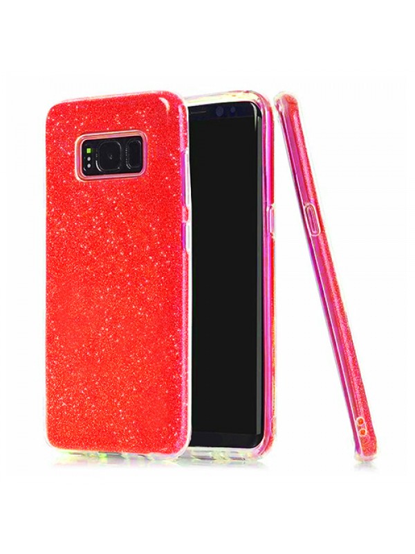 Samsung S8 (G950) 3in1 Simli Silikon Arka Kapak Kırmızı&hellip;