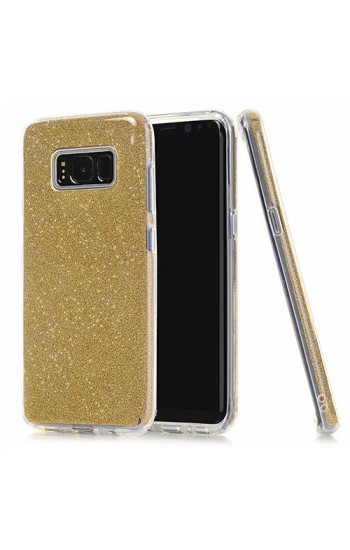 Samsung S8 Plus (G955) 3in1 Simli Silikon Arka Kapak Gold…