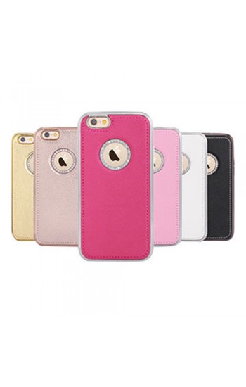 Shengo iPhone 6 Taşlı Arka Kapak ve Bumper Diamond Series Pembe&hellip;