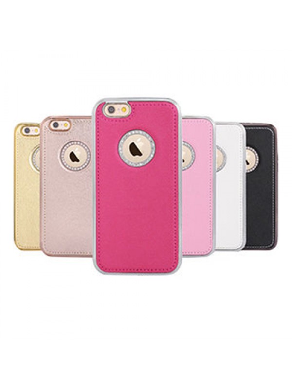 Shengo iPhone 6 Taşlı Arka Kapak ve Bumper Diamond Series Rose Beyaz&hellip;