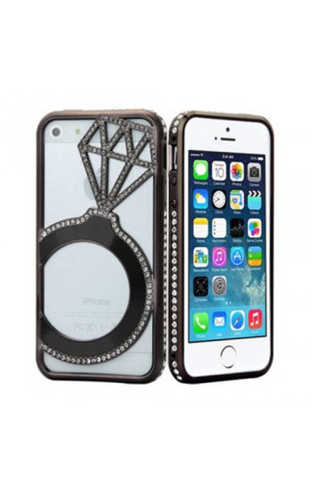 Shengo iPhone 6 TekTaşlı Metal Diamond Series Kılıf Siyah&hellip;