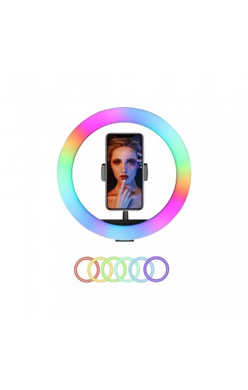 Soft Ring Light MJ30 12" 30cm RGB LED Halka Işık Tripodlu Selfie I…