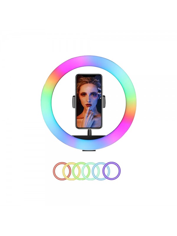 Soft Ring Light MJ30 12" 30cm RGB LED Halka Işık Tripodlu Selfie Işığı