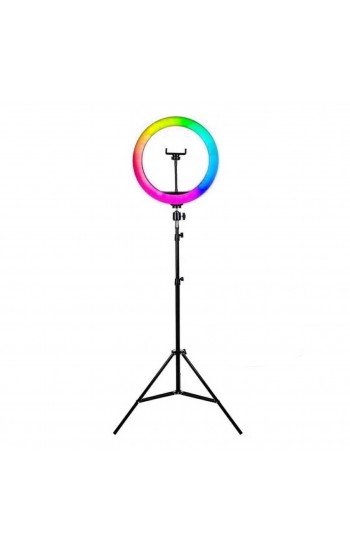 Soft Ring Light MJ36 14" 36cm RGB LED Halka Işık Tripodlu Selfie I…