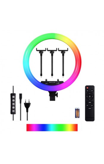 Soft Ring Light MJ45 18" RGB Led Işık Youtuber Selfie Işığı Uza… Soft Ring Light MJ45 18" RGB Led Işık Youtuber Selfie Işığı Uza…