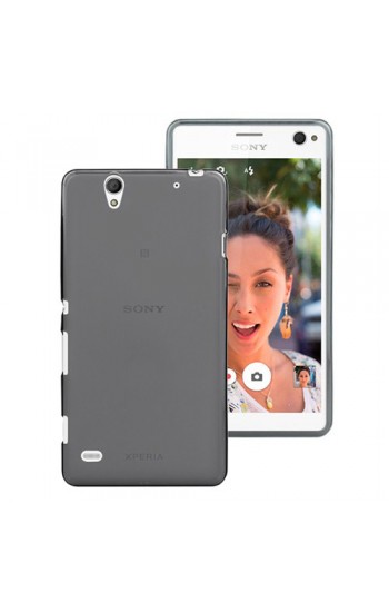 Sony Xperia C4 Kılıf Soft Silikon Şeffaf-Siyah Arka Kapak…