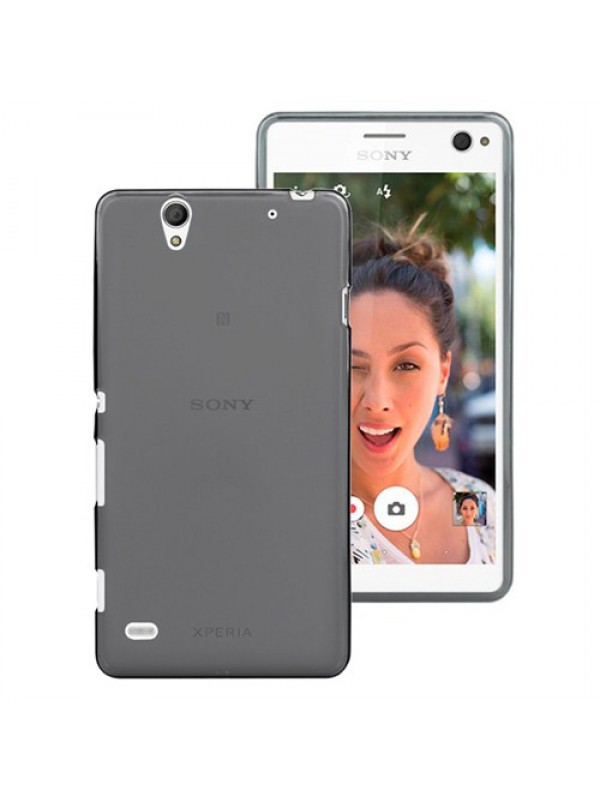 Sony Xperia C4 Kılıf Soft Silikon Şeffaf-Siyah Arka Kapak…