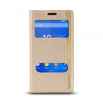 Sony Xperia E4G Gizli Mıknatıslı Pencereli Magnum Kılıf Gold Sony Xperia E4G Gizli Mıknatıslı Pencereli Magnum Kılıf Gold