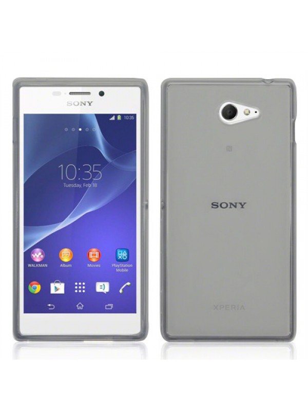 Sony Xperia M2 Kılıf Soft Silikon Şeffaf-Siyah Arka Kapak…