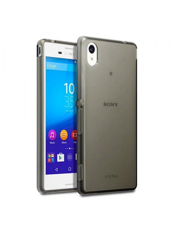 Sony Xperia M4 Aqua Kılıf Soft Silikon Şeffaf-Siyah Arka Kapak…