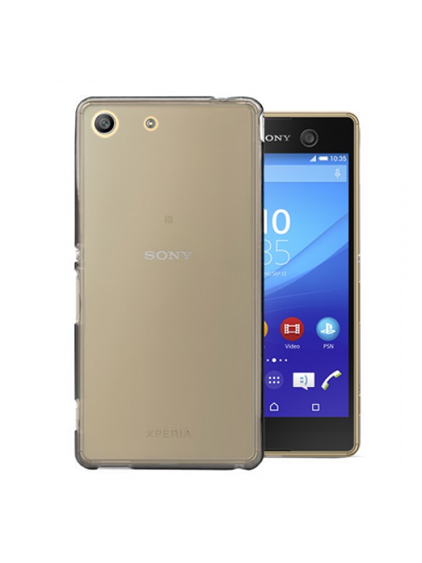 Sony Xperia M5 Kılıf Soft Silikon Şeffaf-Siyah Arka Kapak…