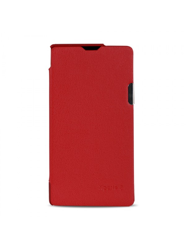 Sony Xperıa Z L36H Mıknatıslı Flip Case Kılıf Kırmızı