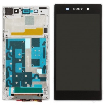 Sony Xperia Z1 L39H LCD Ekran Dokunmatik Çıtalı Orj - Beyaz