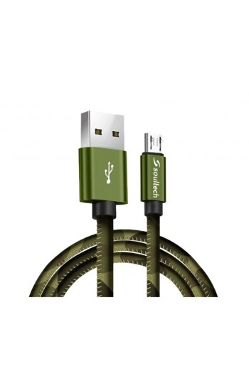 Soultech DK030 Micro USB 2A Metal Başlı Örgü Data ve Şarj Kablosu