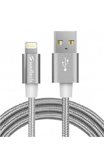 Soultech DK035G Lightning 2A Örgü Data ve Şarj Kablosu Gümüş…