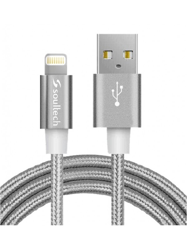 Soultech DK035G Lightning 2A Örgü Data ve Şarj Kablosu Gümüş…