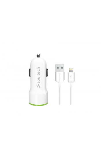 Soultech SC322B Lightning Kablolu Araç içi Şarj Aleti Set…