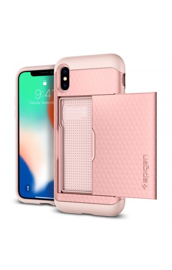 Spigen iPhone X/XS Kılıf Crystal Wallet Arka Kapak Rose Gold… Spigen iPhone X/XS Kılıf Crystal Wallet Arka Kapak Rose Gold…