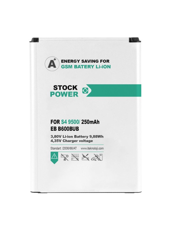 Stock Power Samsung Galaxy S4 I9500 Batarya 2500 mAh…